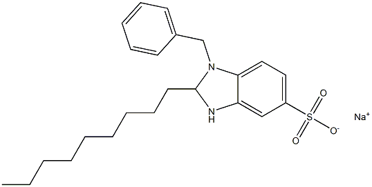 1-Benzyl-2,3-dihydro-2-nonyl-1H-benzimidazole-5-sulfonic acid sodium salt 구조식 이미지