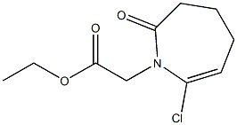 2,3,4,5-Tetrahydro-2-oxo-7-chloro-1H-azepine-1-acetic acid ethyl ester Structure