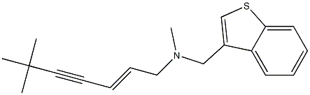 (2E)-6,6,N-Trimethyl-N-(1-benzothiophen-3-ylmethyl)-2-hepten-4-yn-1-amine 구조식 이미지