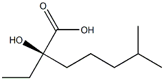 [R,(-)]-2-Ethyl-2-hydroxy-6-methylheptanoic acid 구조식 이미지