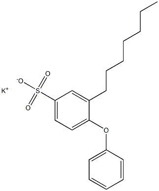 3-Heptyl-4-phenoxybenzenesulfonic acid potassium salt Structure