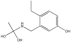 3-[(1,1-Dihydroxyethyl)aminomethyl]-4-ethylphenol Structure