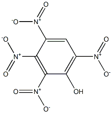 2,3,4,6-Tetranitrophenol 구조식 이미지