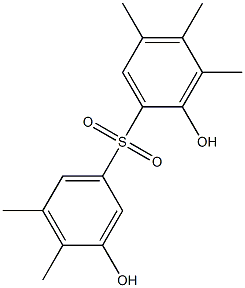 2,3'-Dihydroxy-3,4,4',5,5'-pentamethyl[sulfonylbisbenzene] Structure