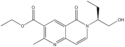 6-[(S)-1-(Hydroxymethyl)propyl]-2-methyl-5-oxo-5,6-dihydro-1,6-naphthyridine-3-carboxylic acid ethyl ester 구조식 이미지