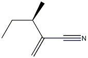 [R,(-)]-3-Methyl-2-methylenevaleronitrile Structure