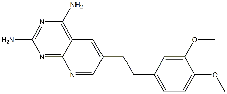 6-[2-(3,4-Dimethoxyphenyl)ethyl]pyrido[2,3-d]pyrimidine-2,4-diamine 구조식 이미지