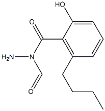 6-Butylsalicylic acid N-formyl hydrazide 구조식 이미지