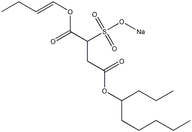 2-(Sodiosulfo)succinic acid 4-nonyl 1-(1-butenyl) ester Structure
