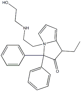 1-Ethyl-4-[2-[(2-hydroxyethyl)amino]ethyl]-3,3-diphenyl-2-pyrrolizinone Structure