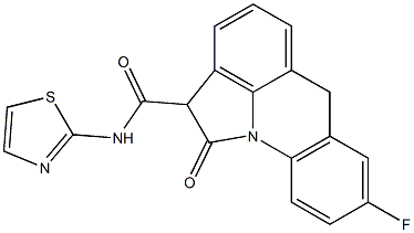 8-Fluoro-N-(2-thiazolyl)-1,2-dihydro-1-oxo-6H-pyrrolo[3,2,1-de]acridine-2-carboxamide Structure