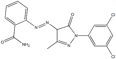 4-(2-Carbamoylphenylazo)-1-(3,5-dichlorophenyl)-3-methyl-5(4H)-pyrazolone Structure