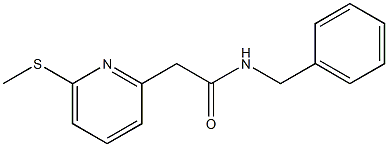 N-Benzyl-6-(methylthio)-2-pyridineacetamide 구조식 이미지