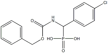 (Benzyloxycarbonylamino)(4-chlorophenyl)methylphosphonic acid 구조식 이미지