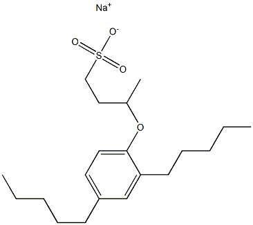 3-(2,4-Dipentylphenoxy)butane-1-sulfonic acid sodium salt Structure