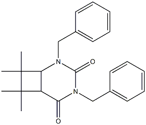 2,4-Dibenzyl-7,7,8,8-tetramethyl-2,4-diazabicyclo[4.2.0]octane-3,5-dione 구조식 이미지