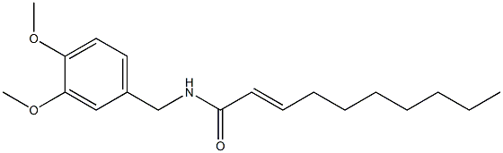 N-(3,4-Dimethoxybenzyl)-2-decenamide Structure