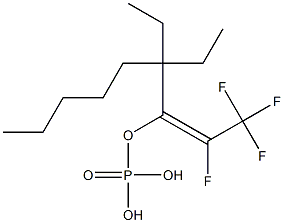 Phosphoric acid diethyl[(Z)-1-hexyl-2,3,3,3-tetrafluoro-1-propenyl] ester Structure