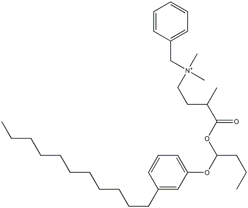 N,N-Dimethyl-N-benzyl-N-[3-[[1-(3-undecylphenyloxy)butyl]oxycarbonyl]butyl]aminium Structure