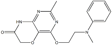 2-Methyl-4-[2-(N-methylphenylamino)ethoxy]-8H-pyrimido[5,4-b][1,4]oxazin-7(6H)-one Structure