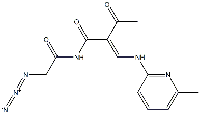 N-[1,3-Dioxo-2-[(6-methyl-2-pyridinyl)aminomethylene]butyl]-2-azidoacetamide 구조식 이미지