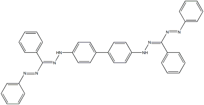 3,3',5,5'-Tetraphenyl-[1,1'-(biphenyl-4,4'-diyl)bisformazan] Structure