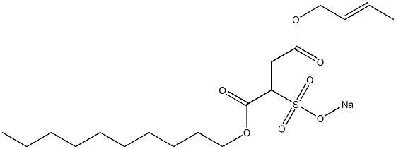 2-(Sodiosulfo)succinic acid 1-decyl 4-(2-butenyl) ester Structure