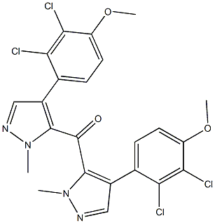 (2,3-Dichloro-4-methoxyphenyl)(2-methyl-2H-pyrazol-3-yl) ketone 구조식 이미지