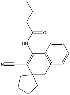 N-[3-Cyanospiro[naphthalene-2(1H),1'-cyclopentan]-4-yl]butanamide 구조식 이미지