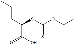 (+)-Dithiocarbonic acid O-ethyl S-[(R)-1-carboxybutyl] ester Structure