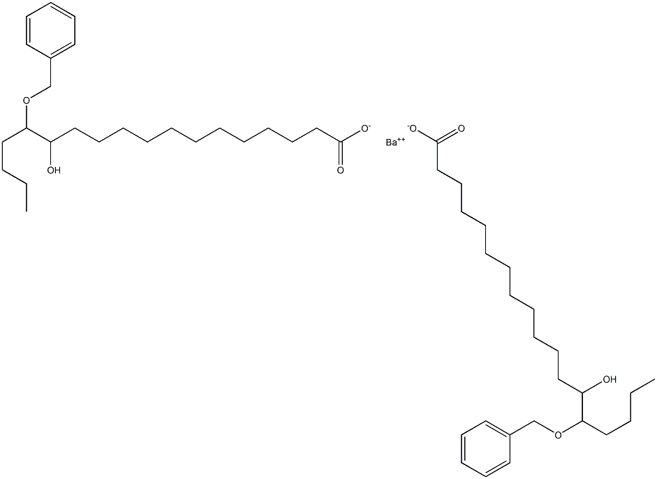 Bis(14-benzyloxy-13-hydroxystearic acid)barium salt 구조식 이미지