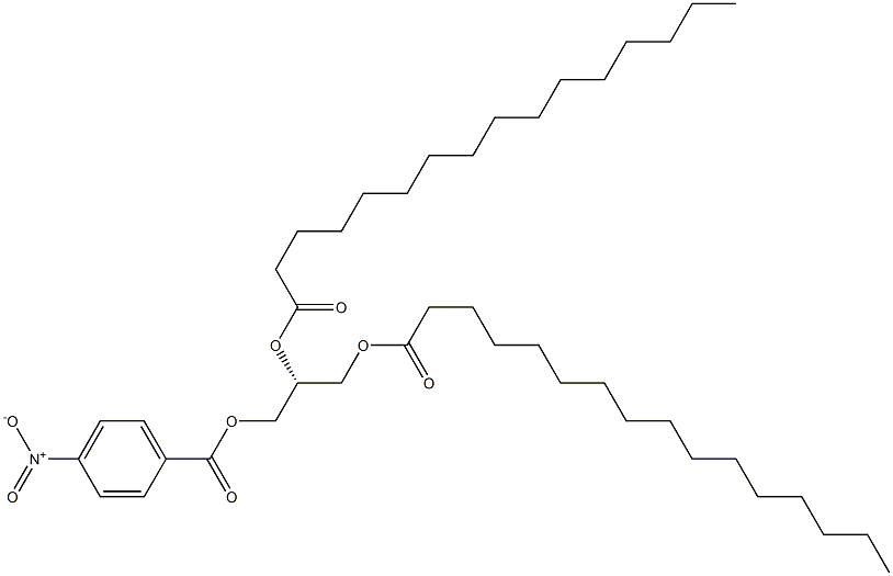 [R,(-)]-1-O,2-O-Dipalmitoyl-L-glycerol 3-(p-nitrobenzoate) 구조식 이미지