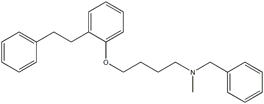 4-[2-(2-Phenylethyl)phenoxy]-N-benzyl-N-methylbutan-1-amine 구조식 이미지
