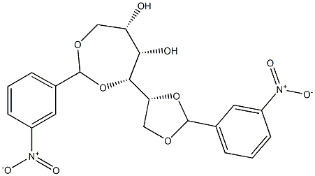 1-O,2-O:3-O,6-O-Bis(3-nitrobenzylidene)-L-glucitol Structure