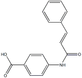 4-[[3-(Phenyl)-1-oxo-2-propenyl]amino]benzoic acid Structure