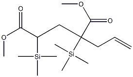 2-(2-Propenyl)-2,4-bis(trimethylsilyl)pentanedioic acid dimethyl ester Structure