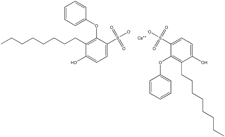 Bis(5-hydroxy-6-octyl[oxybisbenzene]-2-sulfonic acid)calcium salt Structure