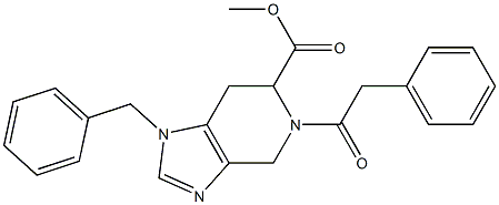 1-(Benzyl)-5-phenylacetyl-4,5,6,7-tetrahydro-1H-imidazo[4,5-c]pyridine-6-carboxylic acid methyl ester 구조식 이미지