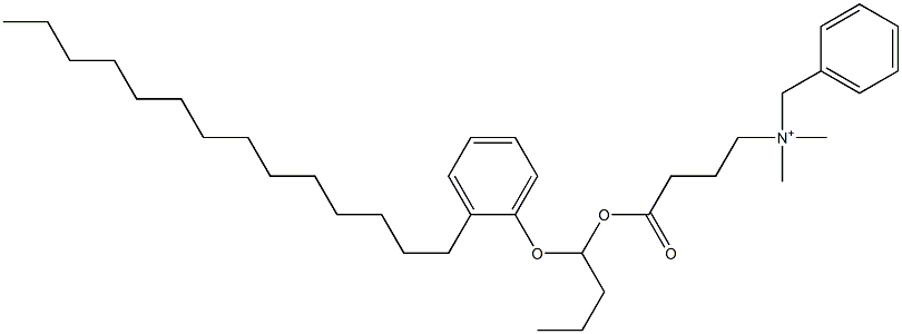 N,N-Dimethyl-N-benzyl-N-[3-[[1-(2-tetradecylphenyloxy)butyl]oxycarbonyl]propyl]aminium 구조식 이미지