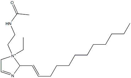 1-[2-(Acetylamino)ethyl]-2-(1-dodecenyl)-1-ethyl-3-imidazoline-1-ium 구조식 이미지