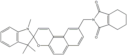 N-[[1',3',3'-Trimethylspiro[3H-naphtho[2,1-b]pyran-3,2'-indolin]-9-yl]methyl]-3,4,5,6-tetrahydrophthalimide 구조식 이미지