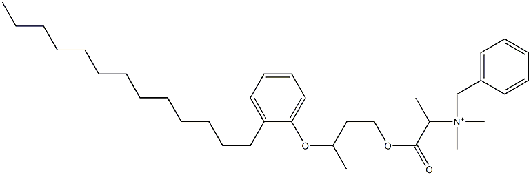 N,N-Dimethyl-N-benzyl-N-[1-[[3-(2-tridecylphenyloxy)butyl]oxycarbonyl]ethyl]aminium 구조식 이미지