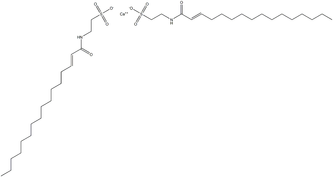 Bis[N-(2-hexadecenoyl)taurine]calcium salt Structure