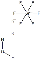 Potassium hexafluorostannate(IV) hydrate Structure