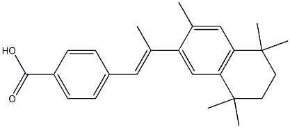 4-[(E)-2-(1,1,4,4,7-Pentamethyltetralin-6-yl)-1-propenyl]benzoic acid 구조식 이미지