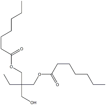 Diheptanoic acid 2-ethyl-2-(hydroxymethyl)-1,3-propanediyl ester 구조식 이미지