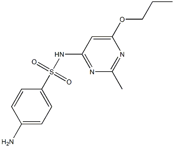 4-Amino-N-(2-methyl-6-propoxy-4-pyrimidinyl)benzenesulfonamide 구조식 이미지