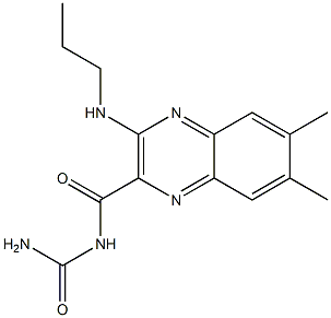 6,7-Dimethyl-3-(propylamino)-N-(carbamoyl)quinoxaline-2-carboxamide Structure