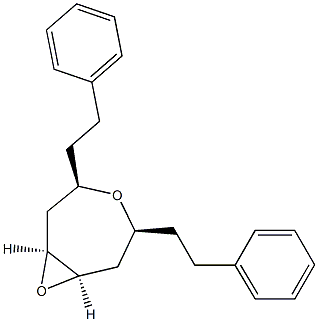 (2R,4S,5R,7S)-4,5-Epoxy-2,7-bis(2-phenylethyl)oxepane Structure