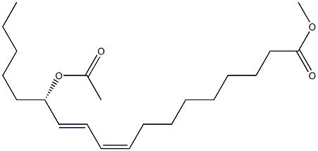 (9Z,11E,13S)-13-Acetoxy-9,11-octadecadienoic acid methyl ester Structure